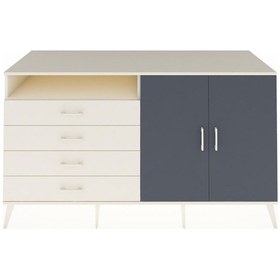 Resim Kronos Konsol 3 Raflı 4 Çekmeceli 2 Kapaklı 176x59x99 Aytaşı-antr Aytaşı-antrasit/aytaşı 