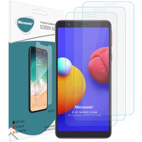 Resim Microsonic Samsung Galaxy A01 Core Screen Protector Nano Glass Cam Ekran Koruyucu (3'lü Paket) Microsonic