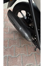 Resim İ.S.K.STORE Dio eksoz üzeri karbon desen koruma kapak 