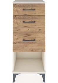 Resim Arges Komodin 3 Çekmeceli 44x30x106 Aytaşı-çam Aytaşı 