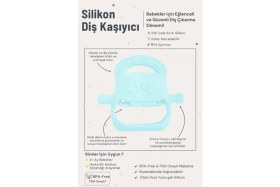 Resim LTG Nova Mavi Bebek Silikon Diş Kaşıyıcı 