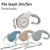 Resim 3m/5m Esnek Pet Kayışı - Dayanıklı PP Malzeme, Otomatik Geri Çekilebilir Köpek ve Kedi Kayışı, Rahat Tutma Sapı ile, Dış Mekan Yürüyüşü için İdeal, Pet Aksesuarları|Ergonomik Tutma Sapı|Otomatik Geri Çekilebilir Kayış 