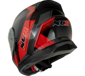 Resim NCR Icon Çene Açılır Kask Siyah Vizörlü Kırmızı Renk ABS Plastik Malzeme ile Hafif ve Şık Tasarım 