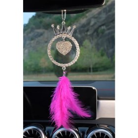 Resim AEA Gümüş Düş Kapanı Içine Sallanan Gümüş Kalp & Tüy 