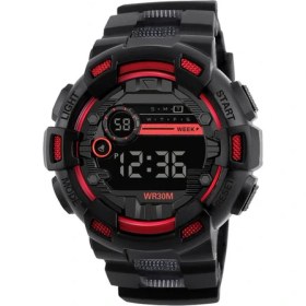 Resim Hanyang Kırmızı Yeni Erkekler LED Dijital Saatler Aydınlık Moda Spor Su Geçirmez Saatler Adam Için Tarih Ordu Askeri Saat Relogio Masculino (Yurt Dışından) 