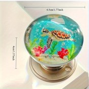 Resim Willowhaven Deniz Kaplumbağalı Yeşil Kapı Kolu Dekoratif Dolap Kulpu Dayanıklı Donanım 