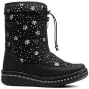 Resim Albishoes Fermuarlı Kız Çocuk Suya Dayanıklı Siyah Kar Botu Siyah 