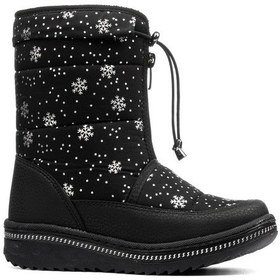 Resim Albishoes Fermuarlı Kız Çocuk Suya Dayanıklı Siyah Kar Botu Siyah 