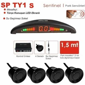 Resim Sentinel Oto Park Sensörü Led Ekranlı Türkçe Ses Ikazlı Siyah Renk 22 Mm 