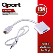Resim QPORT Q-HD-VGJ Hdmi To Vga Çevirici + Ses Girişli 15CM 1080P QPORT Q-HD-VGJ Hdmi To Vga Çevirici + Ses Girişli 15CM 1080P