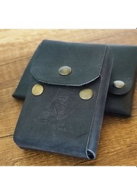 Resim Sumerian Leather Craft Klasik Deri Sigara Kılıfı Siyah 