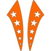 Resim SEVGENT Cg F.Turuncu Yıldızlı Çamurluk Yan Sticker 
