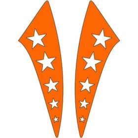Resim SEVGENT Cg F.Turuncu Yıldızlı Çamurluk Yan Sticker 