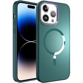 Resim İphone 14 Pro Max Uyumlu Magsafe Wireless Şarj Özellikli Zore Stil Kılıf-koyu Yeşil Koyu Yeşil 