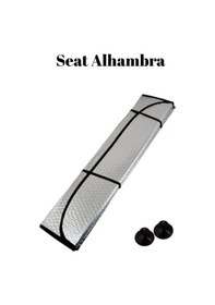 Resim Seat Alhambra Uyumlu Ön Cam Güneşlik Perde Balonlu Metalize Parlak Alüminyum Katlanabilir Araç Cam Güneşliği 165x85cm 