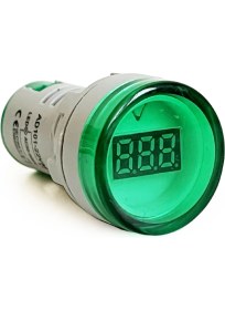Resim Aek-Tech Mini Dijital Voltmetre 22mm Ac 60-500V LED Yeşil Işık 