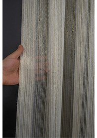 Resim Altın Gold Renk Sim Çelik Tarz Tasarım Pileli Tül Perde Gold 