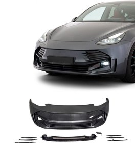 Resim Tesla Model Y Ön Tampon Seti (Str Model) 2021 Sonrası Uyumlu 