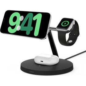 Resim Belkin Boostcharge Pro Kablosuz 3'ü 1 Arada Şarj Cihazı Qi2 Iphone 15, 14, 13 ve 12 ve Apple Watch V 