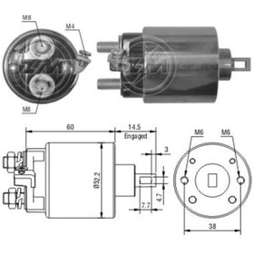Resim Zm 12v Marş Otomatiği Hıtachı Tipi Sol / Fıat-opel N11.18858 