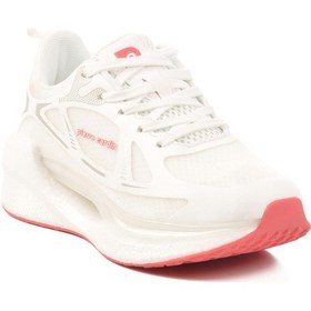 Resim Pierre Cardin Beyaz Fileli Bağcıklı Kadın Spor Ayakkabı Çok Renkli 