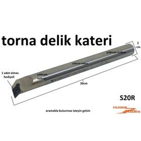 Resim Torna Delik Kateri S20r Elmaslı Torna Kater 20cm Uzun Boy 
