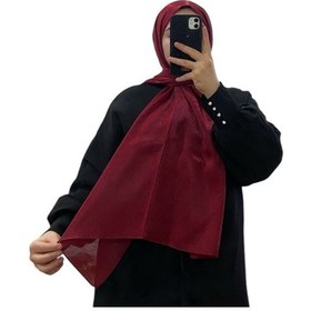 Resim Işıltılı Abiye Şal bordo 