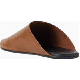 Resim Camp Jeffrey Campbell Kadın Deri Fathom Terlik, Minimalist Günlük Tasarım Koyu Kahverengi 