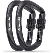 Resim 2 adet Alüminyum D-Şekilli Kilitleme Klipsi Vida Kapı Snap Hook, Açık Hava, Kamp, Sırt Çantası, Köpek Tasma Kemer, Anahtarlık - Tırmanma İçin Değil 