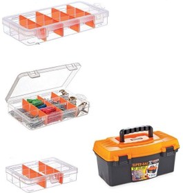 Resim organizer Kutu Set Bölmeli Alet Çantası Dremel Balık vida Sakla 