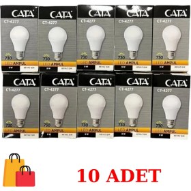 Resim Cata CT-4277 9WATT LED Tasarruflu Ampul Beyaz 10 Adet 