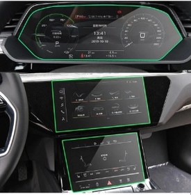 Resim Audi Q8 2020-2023 Gösterge Ve Multimedya Çift Ekran Koruyucu Navigasyon 9h Nano Ekran Koruyucu 