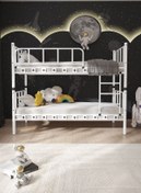 Resim ARGİMO Zambak Genç Çocuk Yatak Odası Metal Ranza Ve Karyola 90x200 Beyaz 