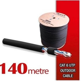 Resim Qport Yüksek Bakır Utp 23Awg 0.58 MM Dış Ortam Cat6 Outdoor Kablo 140 Metre 