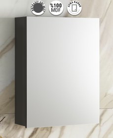 Resim ÖZCEDEN 55 Cm Çiğdem Üst Dolap Mdf Antrasit Gri Mat Spotsuz 