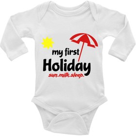 Resim Tuğba Baby My First Holiday - Ilk Tatilim Bebek Body 