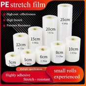 Resim Ağır Hizmet Tipi Şeffaf Streç Film: Yırtılmaz, Kendinden yapışkanlı, Parlak. Bahçe Aşısı, Çevreleme ve Paketleme için. İdeal Ev Ofis Depo Nakliye kullanımı. İnce Rulo ile Alan Tasarrufu, Depo Depolama,Ofis Organizasyonu,Kendinden yapışkanlı film,Yırtılmaz Sarma,Güçlü Yapıştırıcı,Yüksek Kaliteli Malzeme,Paketleme Filmi,Depo İşçileri,Nakliye İşletmeleri 