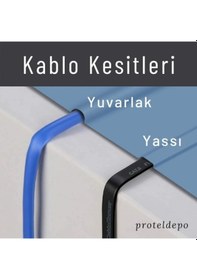 Resim 5 adet IRENIS CAT6 Kablo Yassı Ethernet Ağ Kablosu 5 mt Mavi 