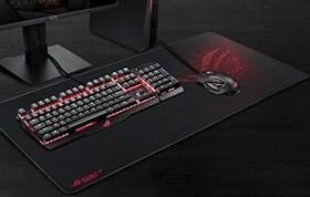Resim ASUS Rog Scabbard Extra Large saçaklanmaz, kaymaz, su sıçramalarına karşı korumalı XL ROG Sheath Gaming Mouse Pad 