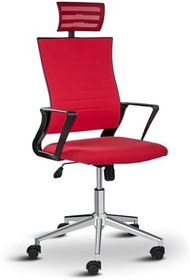 Resim Rigel Başlıklı Metal Ayaklı Çalışma Koltuğu Ofis Sandalyesi (Kırmızı) 