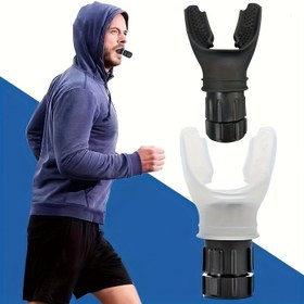 Resim 1 Ayarlanabilir Silikon Göğüs Kapasitesi Eğitmeni - Yetişkin Taşınabilir Solunum Egzersizcisi, Ayarlanabilir Direnç ile, Koşu Performansı Artırır, Pil Gerektirmez, Siyah ve Beyaz Renklerde Mevcuttur, Fitness Aksesuarı | Ayarlanabilir Tasarım | Güvenli Tutma Tasarımı, Pulmoner Eğitmen, Mükemmel Noel İçin, Şükran Günü İçin İdeal 