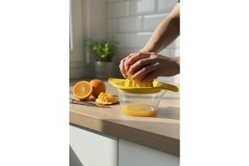 Resim Aghilo Limon ve Portakal Sıkacağı 0,40 Lt – Kapaklı / Şeffaf Ölçü Kabı 