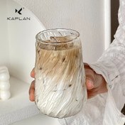 Resim Büyük Kapasiteli Buzlu Kahve Bardağı - Şeffaf, Yüksek Kaliteli Soğuk İçecek Kupası - Isıya Dayanıklı, Ev ve Ofis Kullanımı İçin Yeniden Kullanılabilir, Ofis İçecekleri | Buzul Tasarımı | Dayanıklı Cam, Kahve Bardağı 