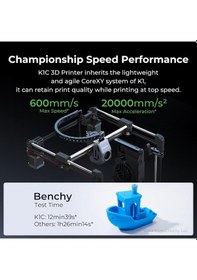 Resim Creality K1c 2025 3d Yazıcı, Aı Kamera Otomatik Tesviye Özellikli 600 Mm/sn Hızlı 3d Yazıcı Geliştirilmiş Soğutma Sistemi, Karbon Fiber Filamentleri Destekler, Yeni Başlayanlar İçin Ev Çocukları Model Oluşturma Okullar 