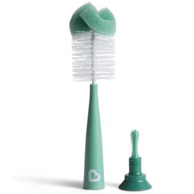 Resim Munchkin Bristle Sünger Uçlu Bebek Biberonu Temizleme Fırçası Yeşil 
