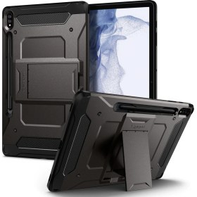 Resim Spigen Galaxy Tab S8 Plus / S7 Plus Kılıf Tough Armor Pro Gunmetal - ACS01608 