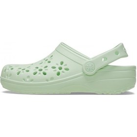 Resim Crocs Classic Floral Cut Out Clog K Kız Çocuk Terlik 210943 Yeşil 
