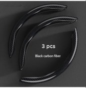 Resim Cloudstore Laser 3lü Direksiyon Kılıfı Seti - Kaymaz Karbon Desenli Dayanıklı Siyah Kırmızı Mavi Lazer Siyah 3'lü Set 