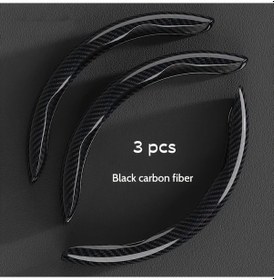Resim Cloudstore Laser 3lü Direksiyon Kılıfı Seti - Kaymaz Karbon Desenli Dayanıklı Siyah Kırmızı Mavi Lazer Siyah 3'lü Set 