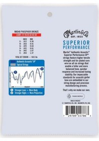 Resim Martin Co Ma535pk3 Sp Phosphor Bronze Akustik Gitar Telleri Extra Light+ 11-52 3 Set 